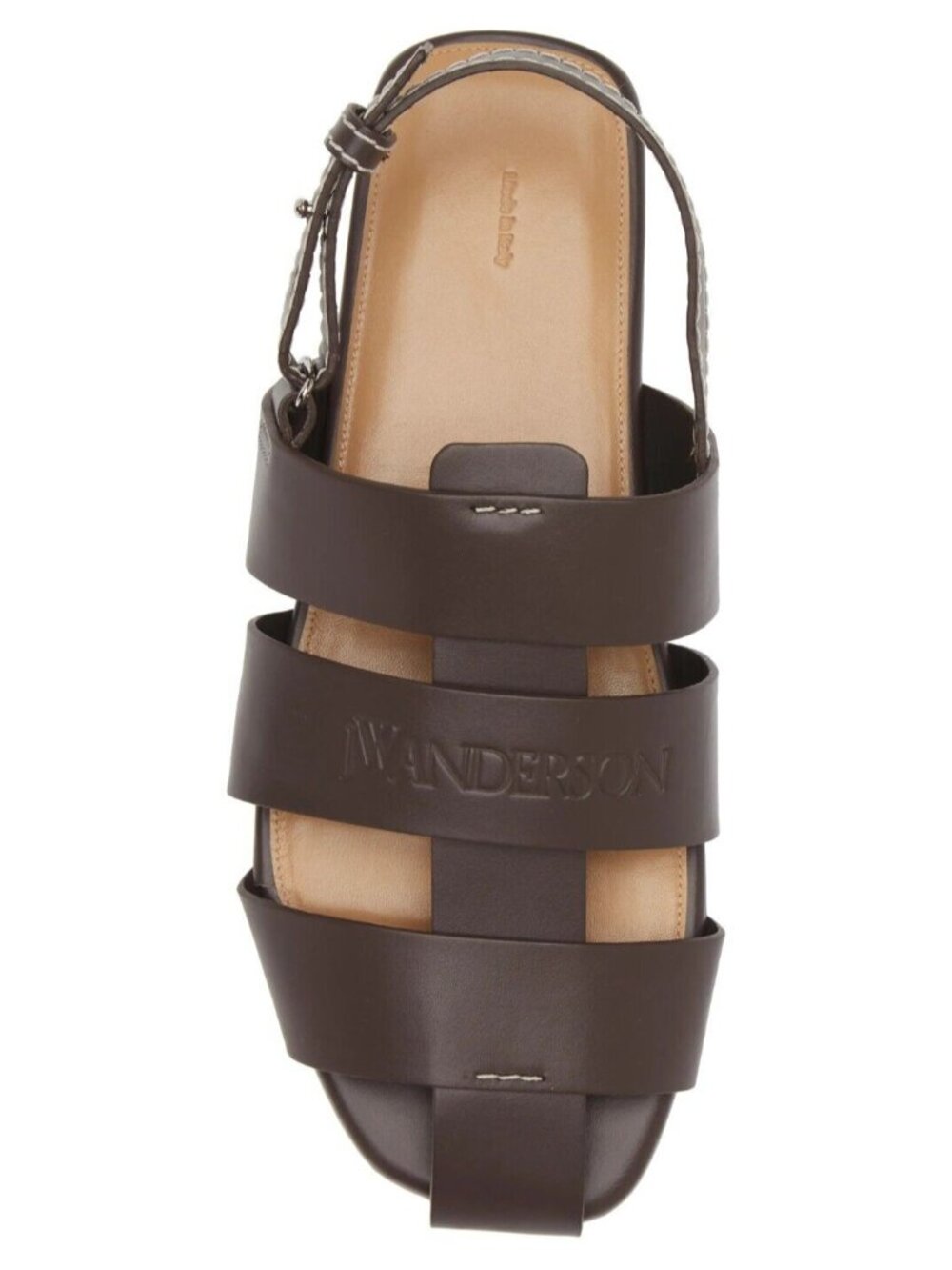 JW Anderson Men's Leather Slingback Fisherman Sandals Brown Size 42 / US 8.5 - Picture 4 of 6